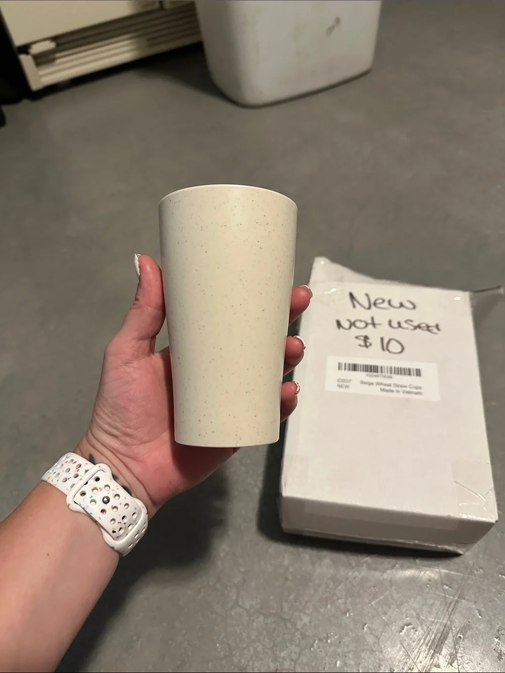 Minimalist Speckled Cream Cup - Tall Tumbler